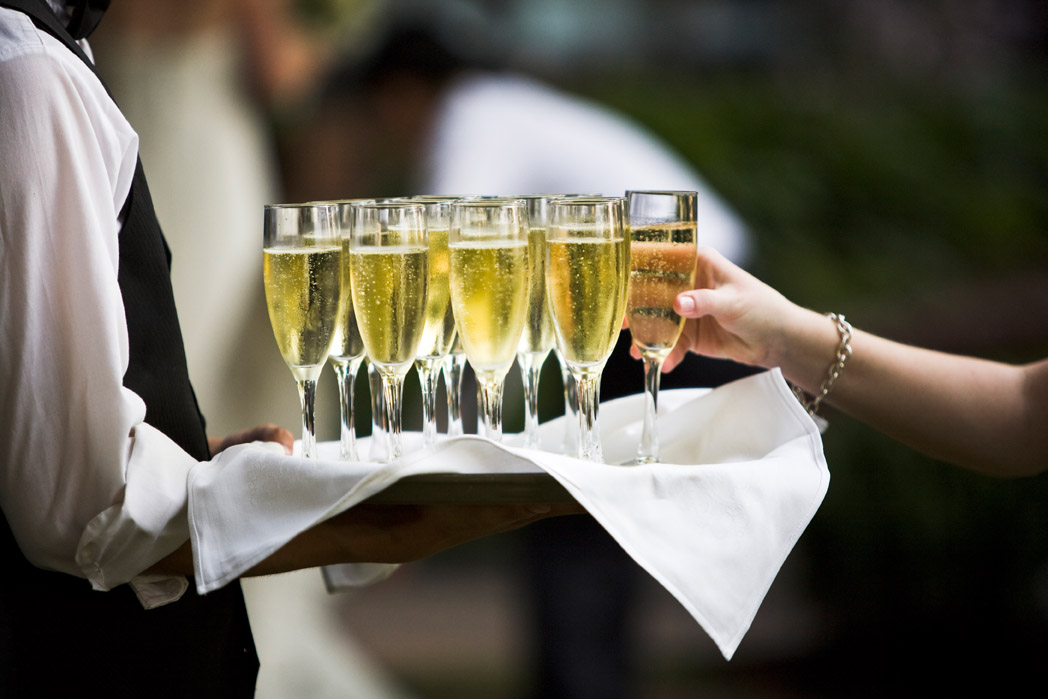 champagne toast at brock house Vancouver wedding