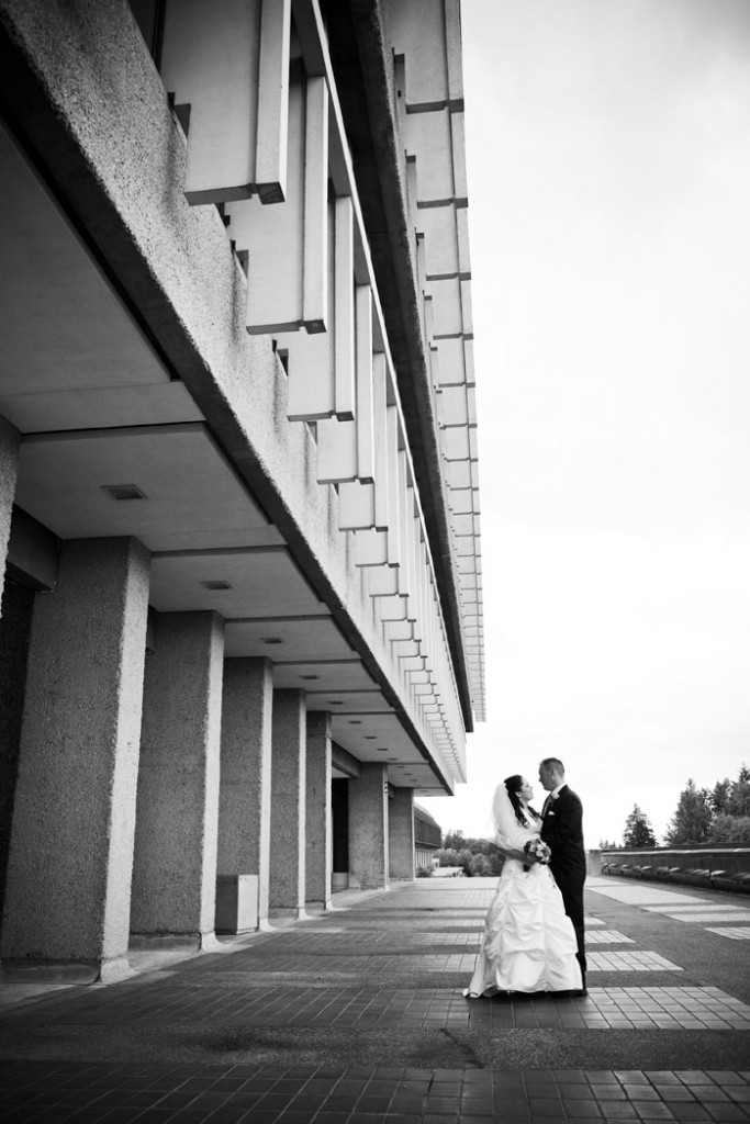 couples portrait at SFU wedding