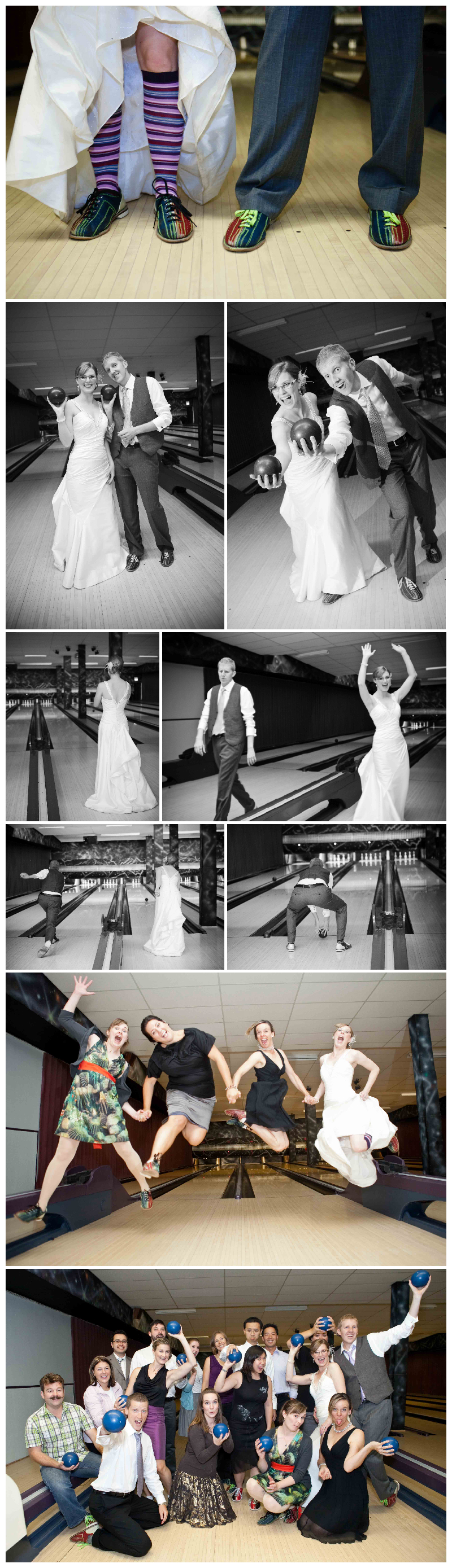 wedding bowling, bowling, wedding dress, vancouver, wedding photos, wink photography