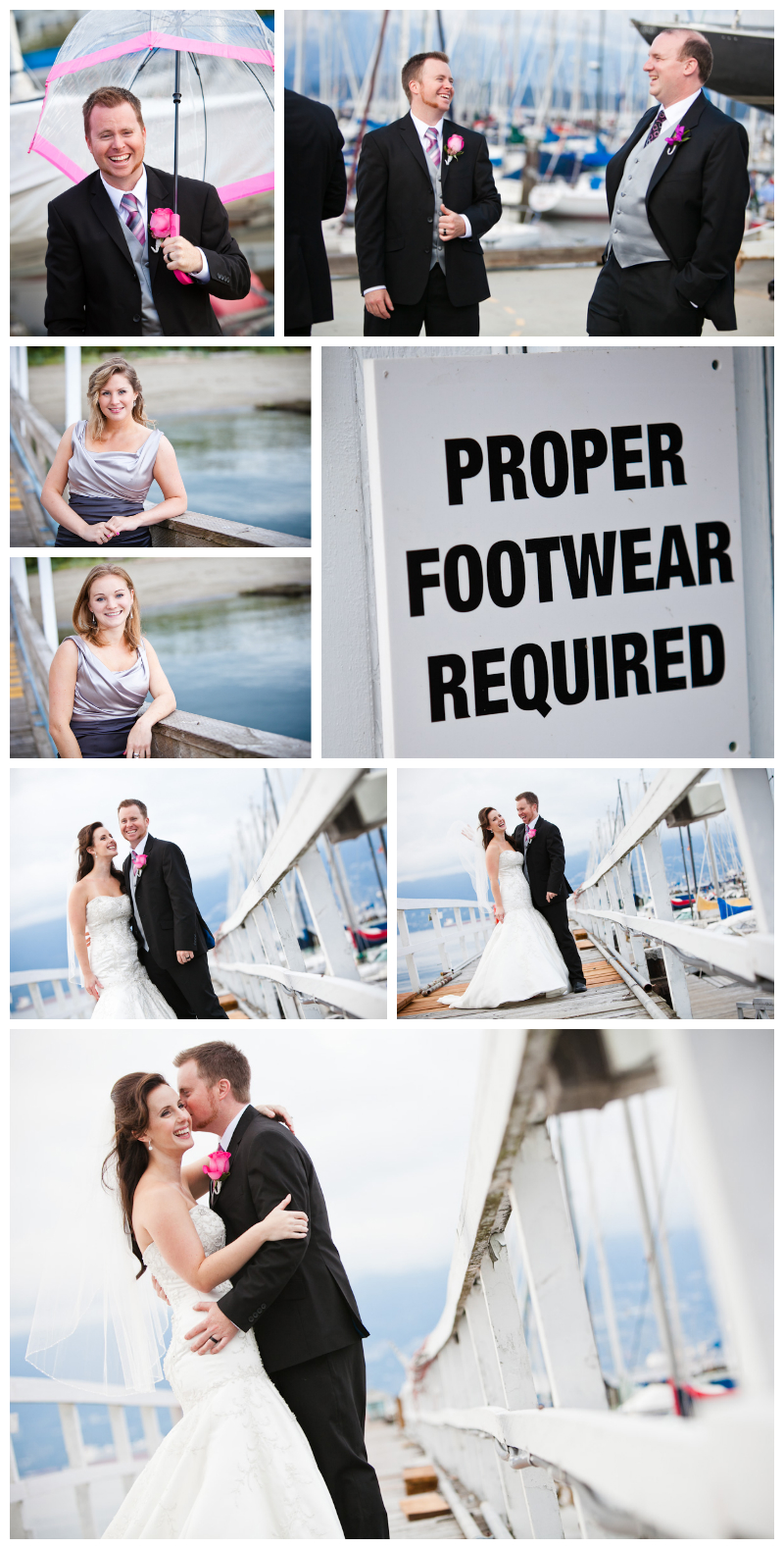 yacht club, vancouver, wedding photographer vancouver, bridesmaids, couple, portraits, dock, boat launch, sailboats, royal vancouver yacht club wedding