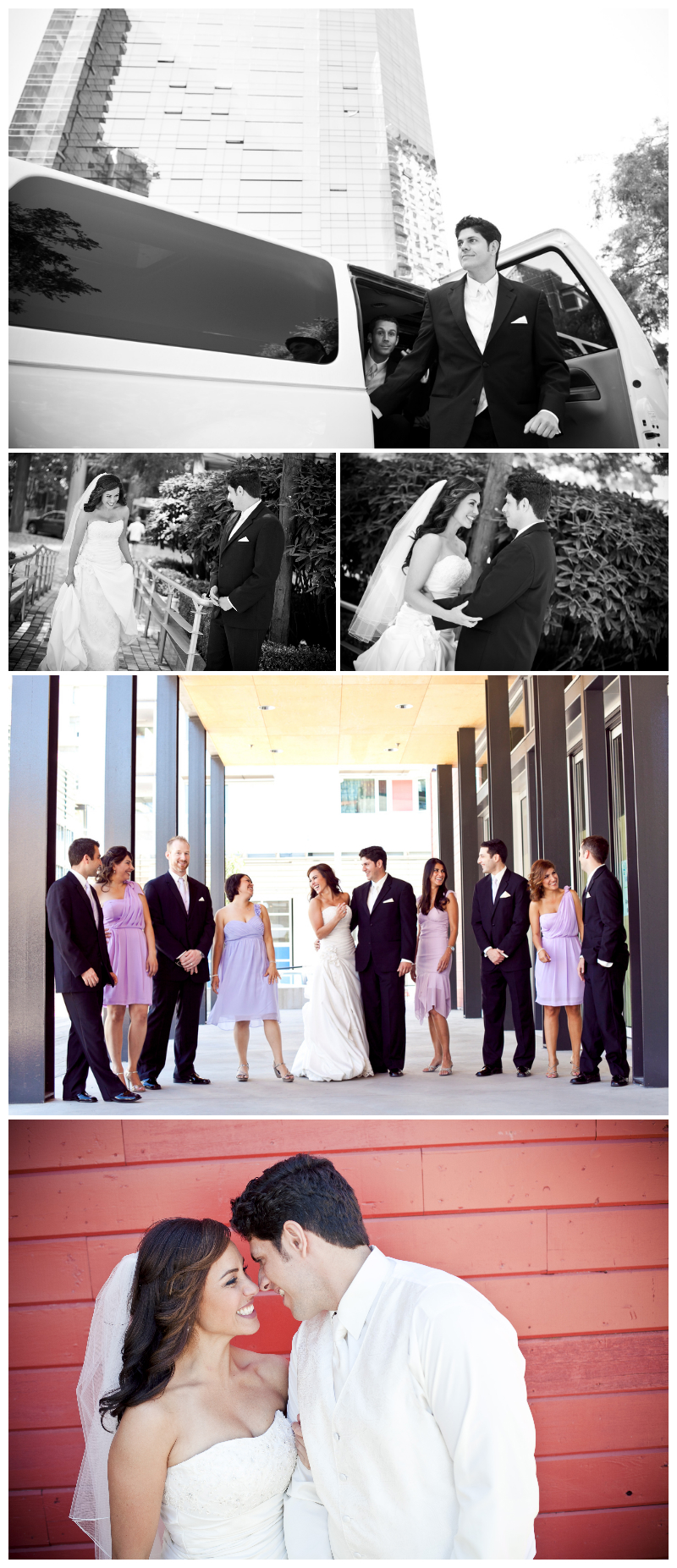 vancouver, wall centre, athlete's village, false creek, first look, bridal party