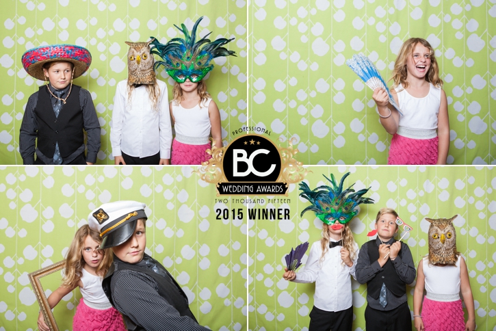 2015 BC Wedding Awards Winner, Best Photo Booth, sequence, wink photography