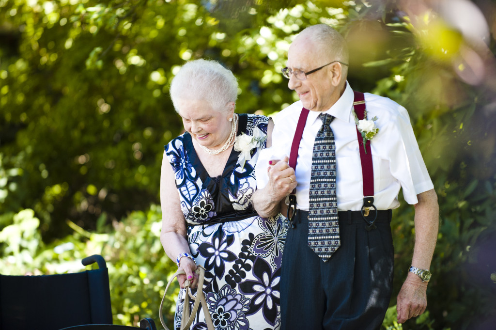 grandparents at wedding ceremony