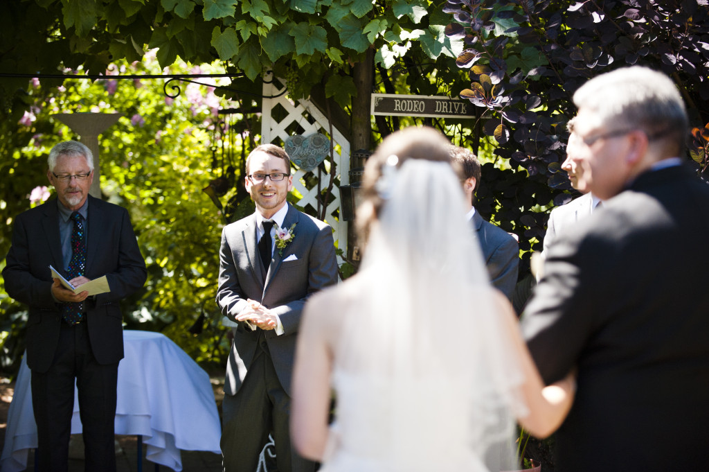 wedding ceremony chilliwack, bride coming down the aisle