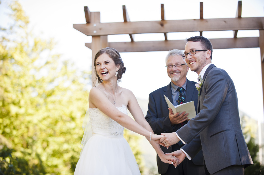 funny moment wedding ceremony abbotsford secret garden wedding