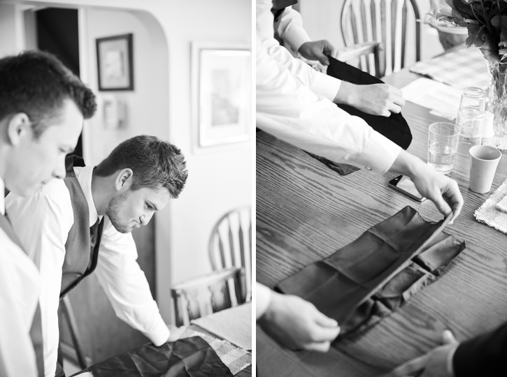 groomsmen folding pocket square