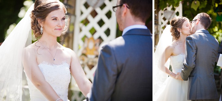 wedding ceremony first kiss chilliwack