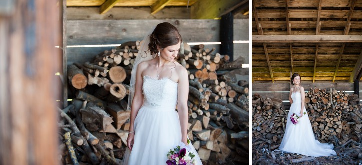 rustic saar bank farms bride portrait