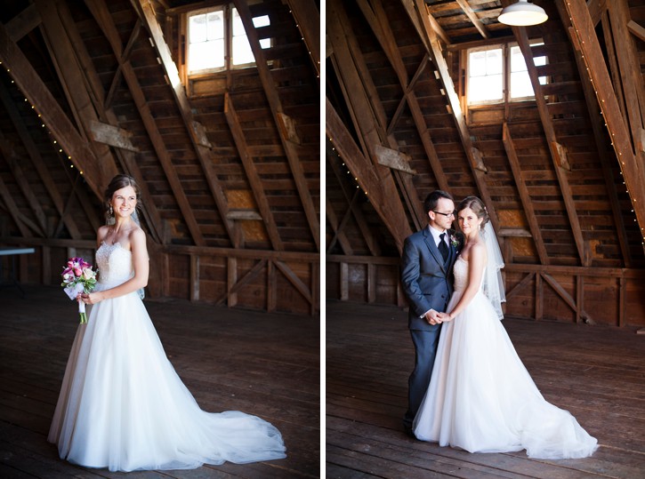 bride and groom in barn at saar bank farms wedding in chilliwack, barn wedding chilliwack