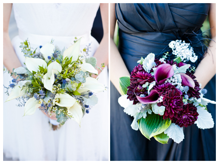 two brides wedding bouquets