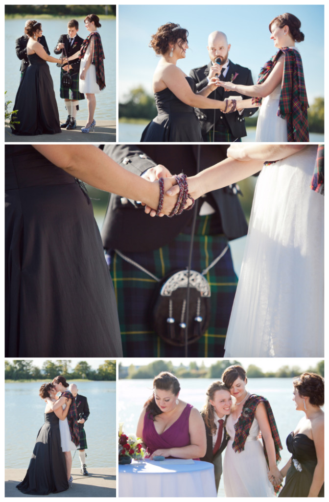 handfasting ceremony lesbian wedding ubc boathouse