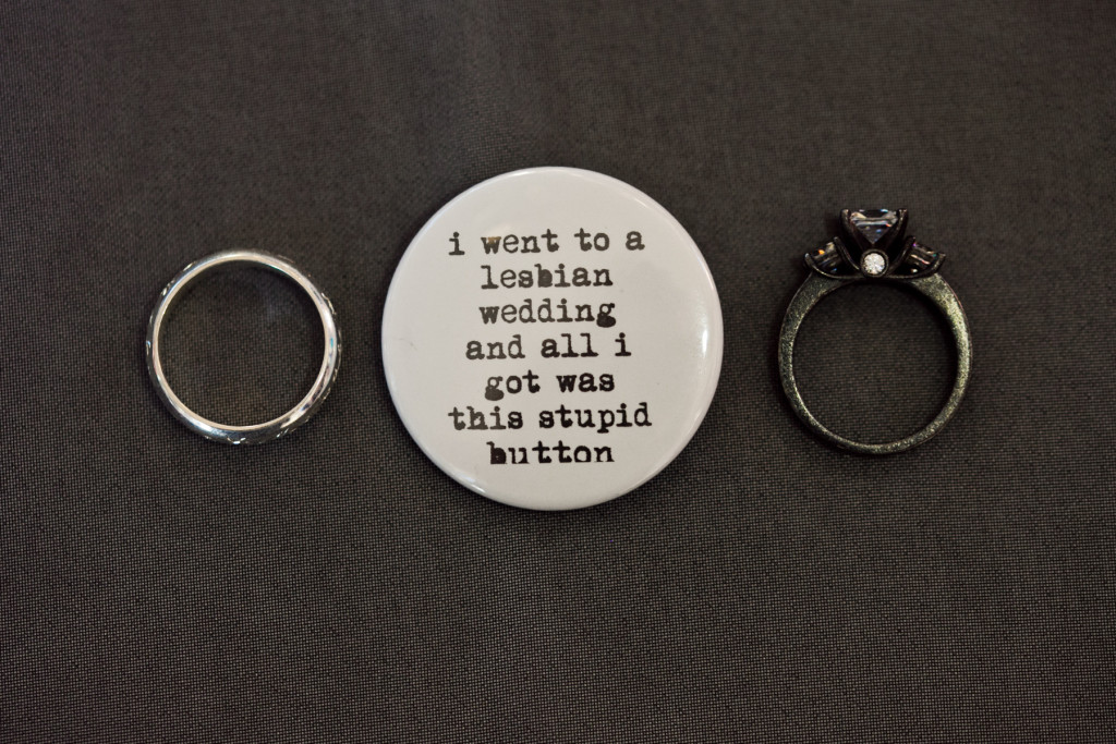i went to a lesbian wedding and all i got was this stupid button