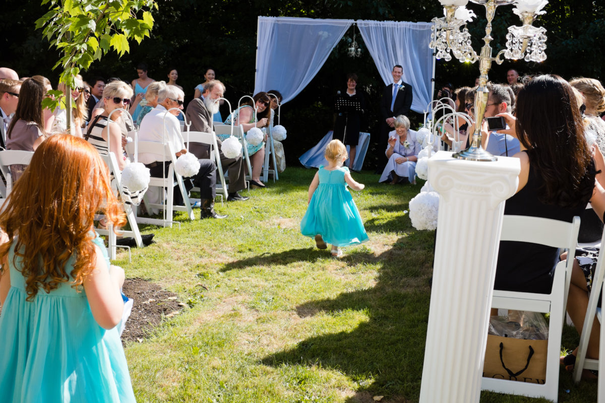 port moody wedding ceremony flower girls