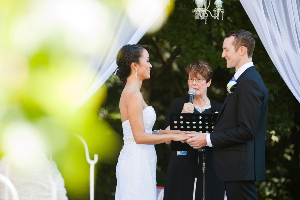 port moody wedding ceremony couple