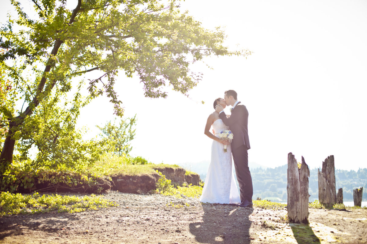 shoreline park port moody wedding portrait mill ruins