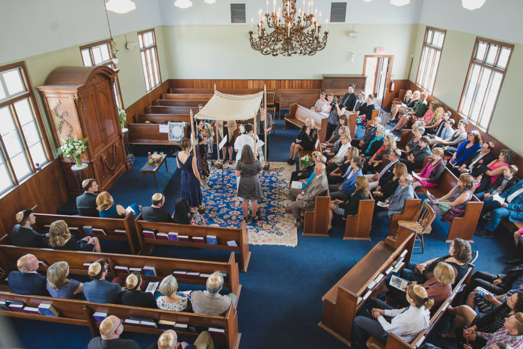 or shalom synagogue, synagogue wedding, chuppah, vancouver synagogue