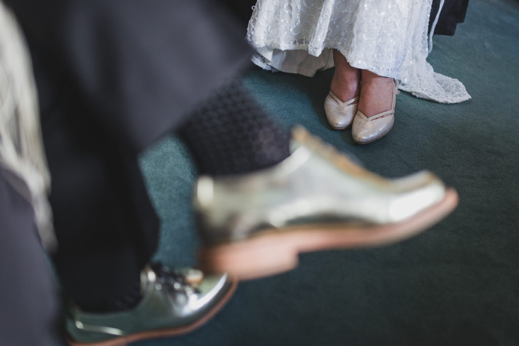 jewish lesbian wedding vancouver, bride's shoes