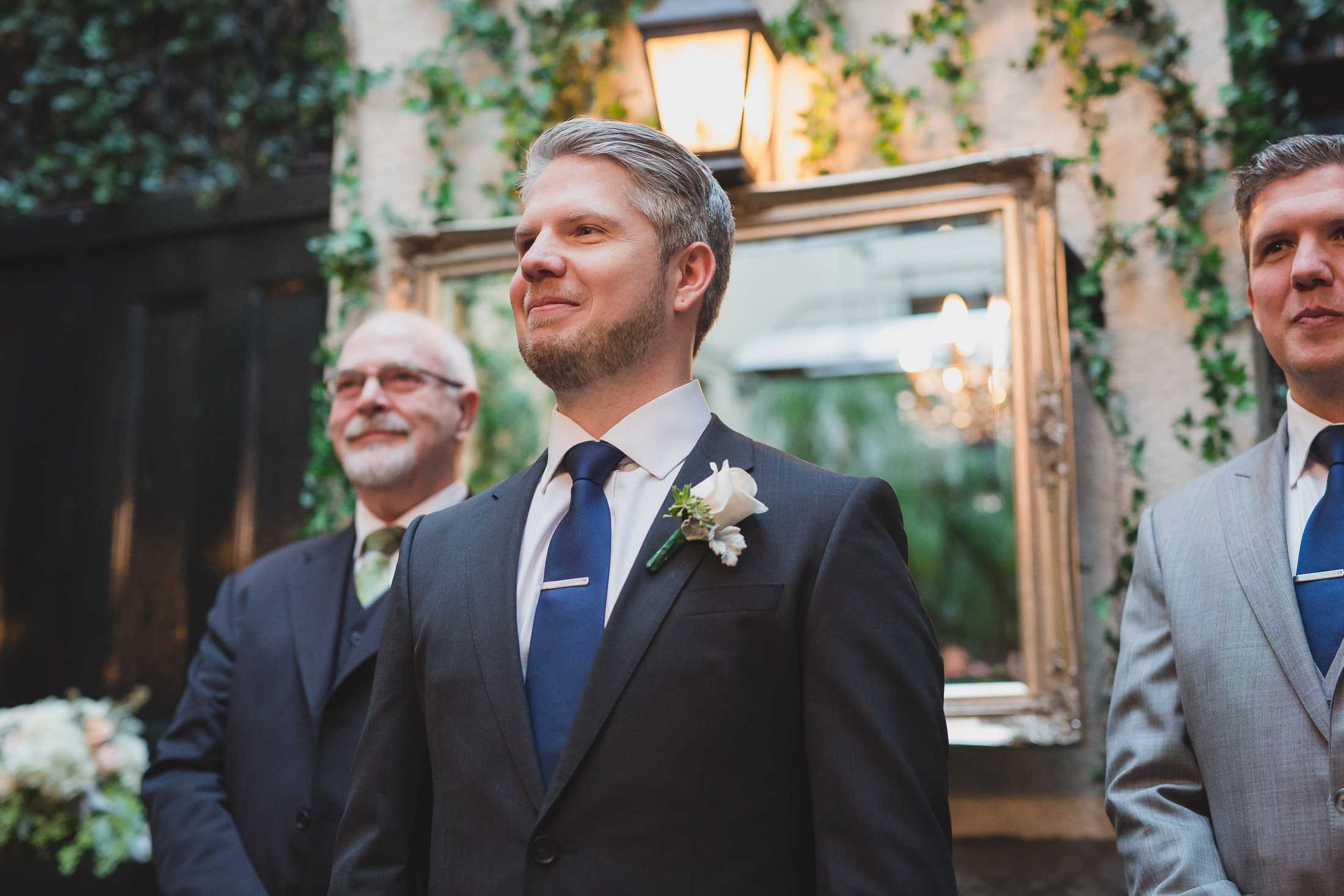 emotional groom at vancouver wedding ceremony