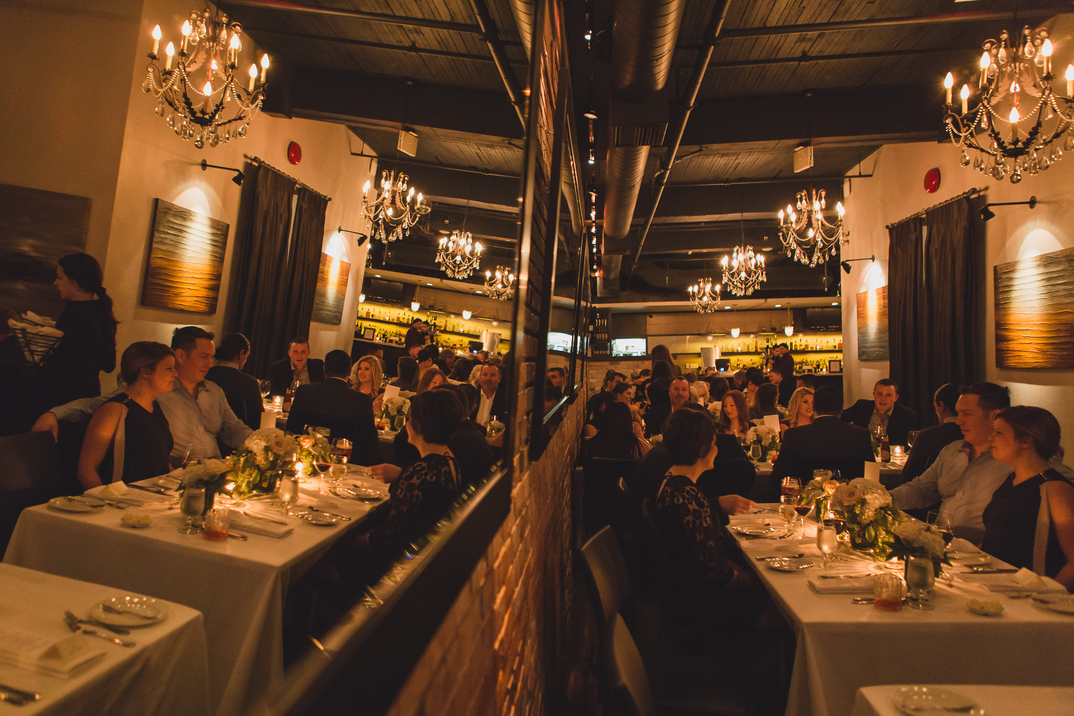 cozy winter wedding reception at brix and mortar vancouver