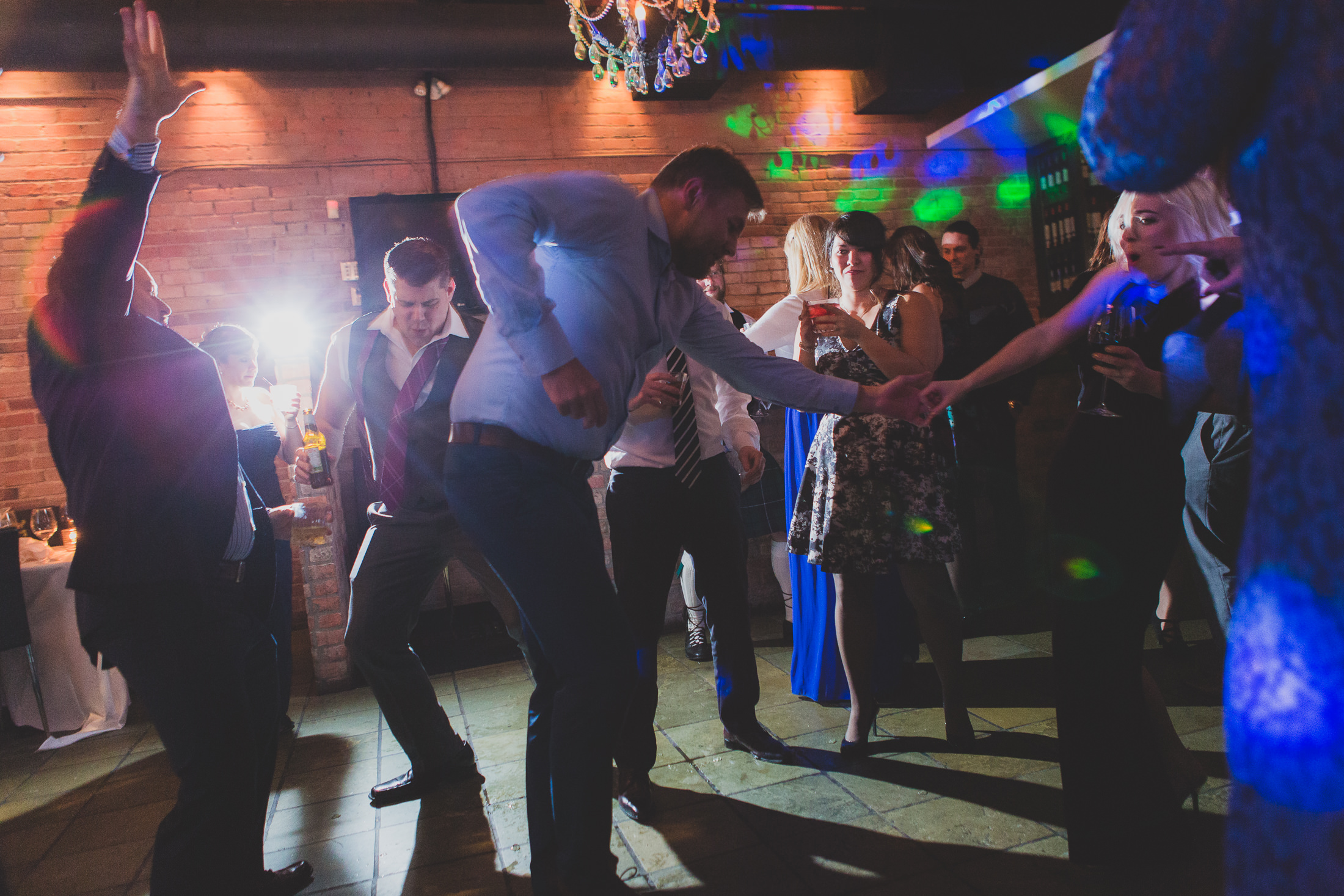 dance party wedding reception at brix and mortar