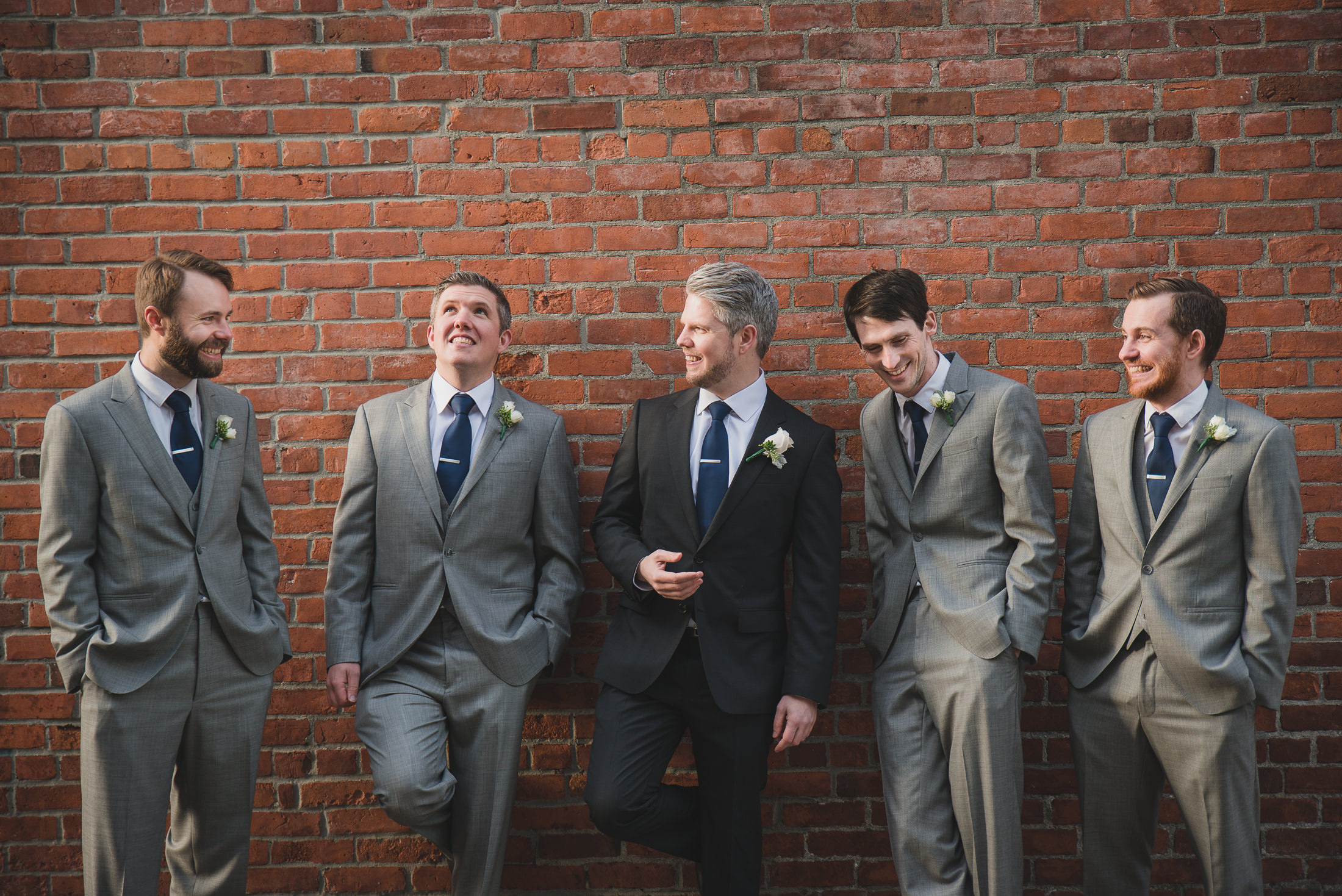 urban portrait groom with groomsmen vancouver roundhouse yaletown