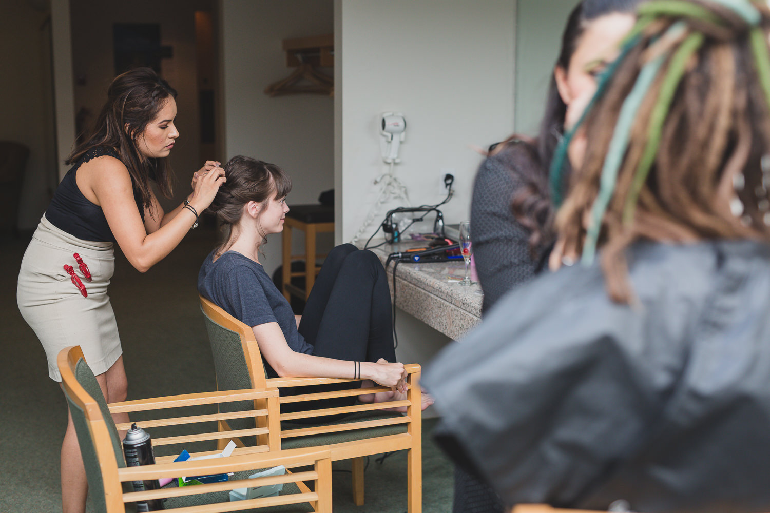 dolly makeup Squamish at Furry Creek wedding