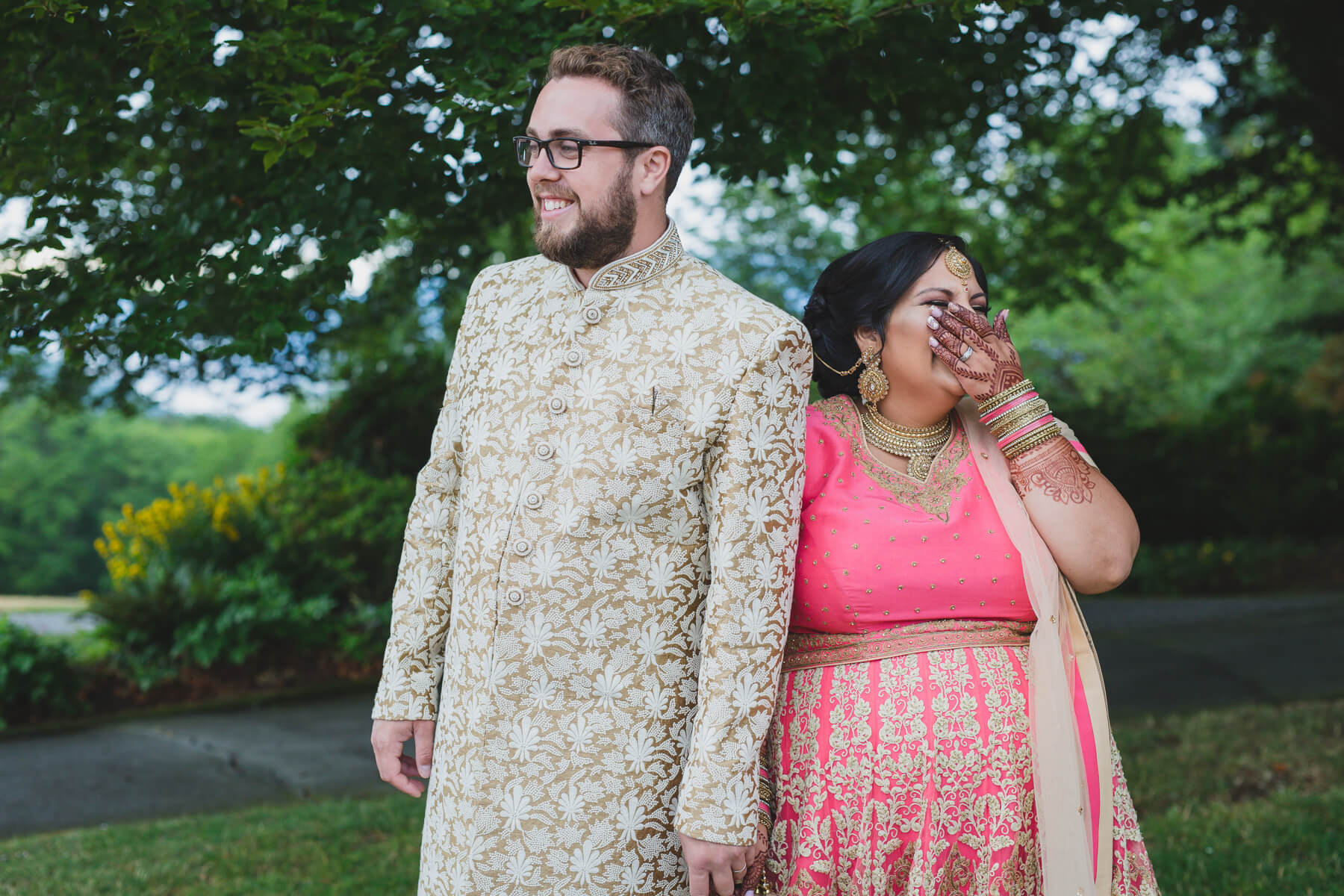 alternative wedding photographer vancouver, quirky bride and groom portrait