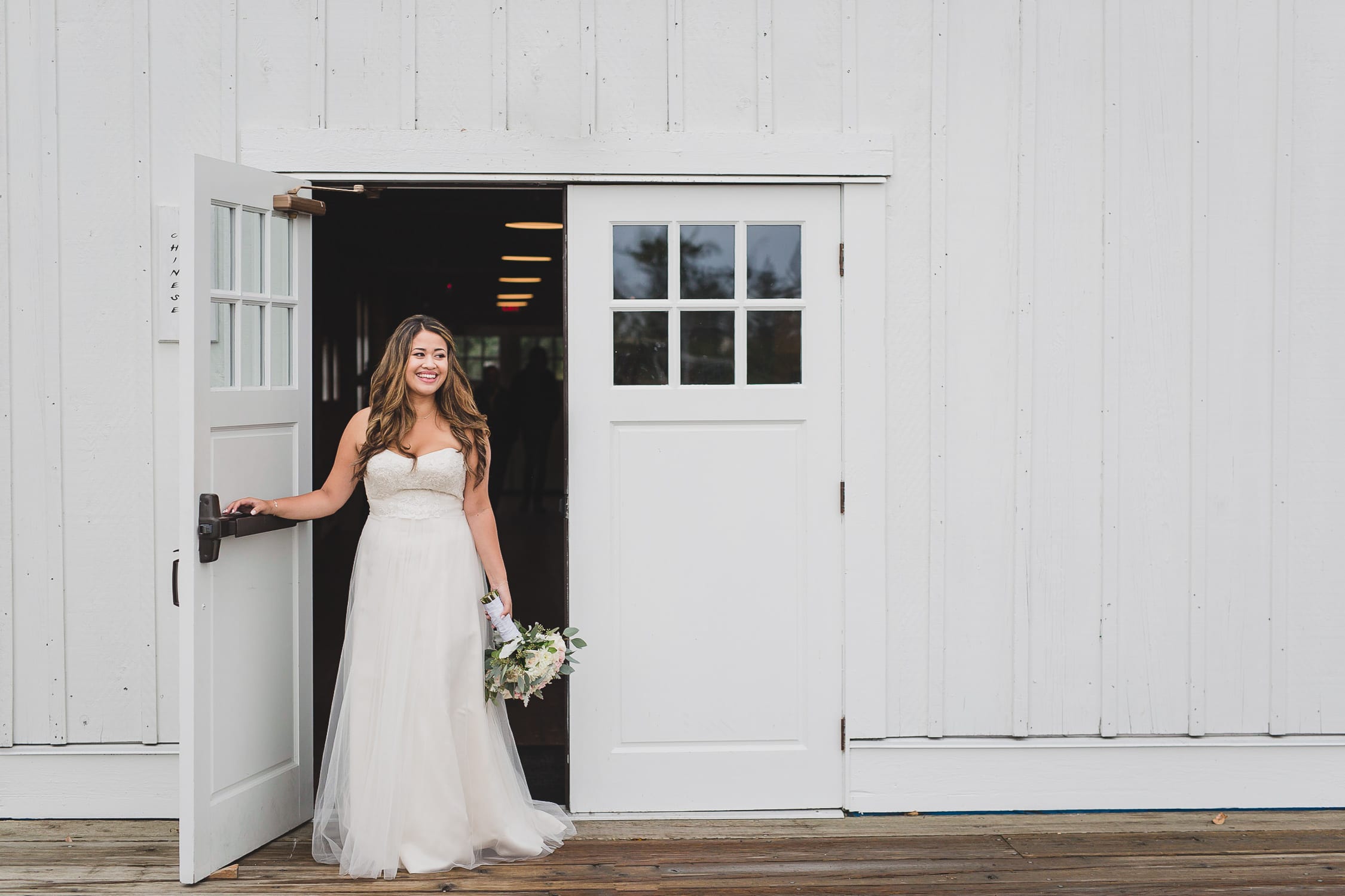 bride portrait at brittania shipyards in steveston