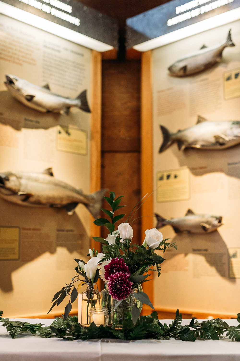gulf of georgia cannery wedding reception tables