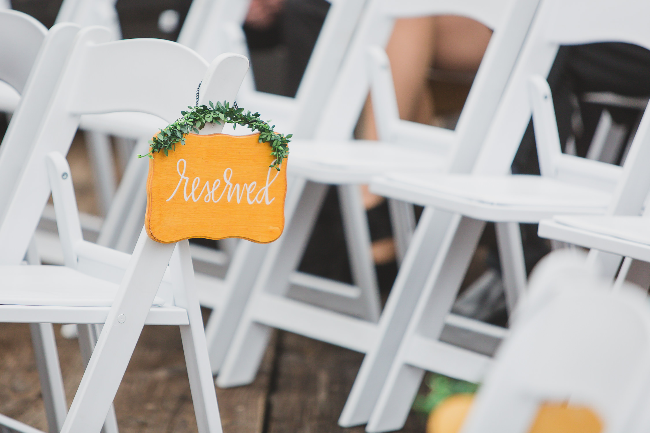 wedding ceremony reserved sign calligraphy