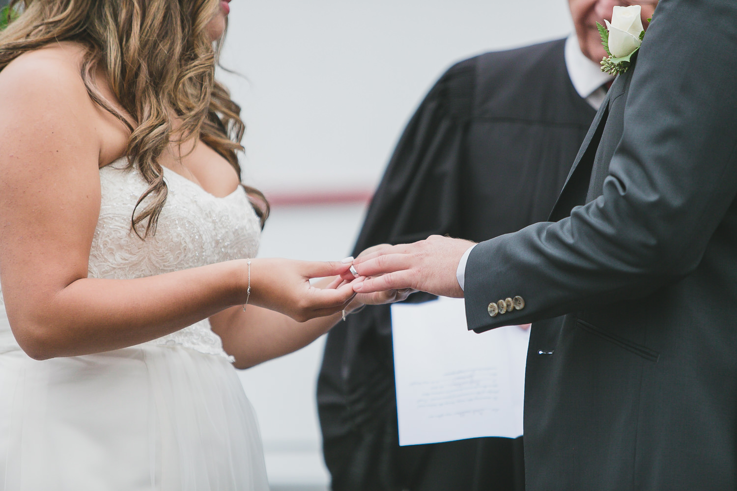 ring exchange at richmond wedding ceremony