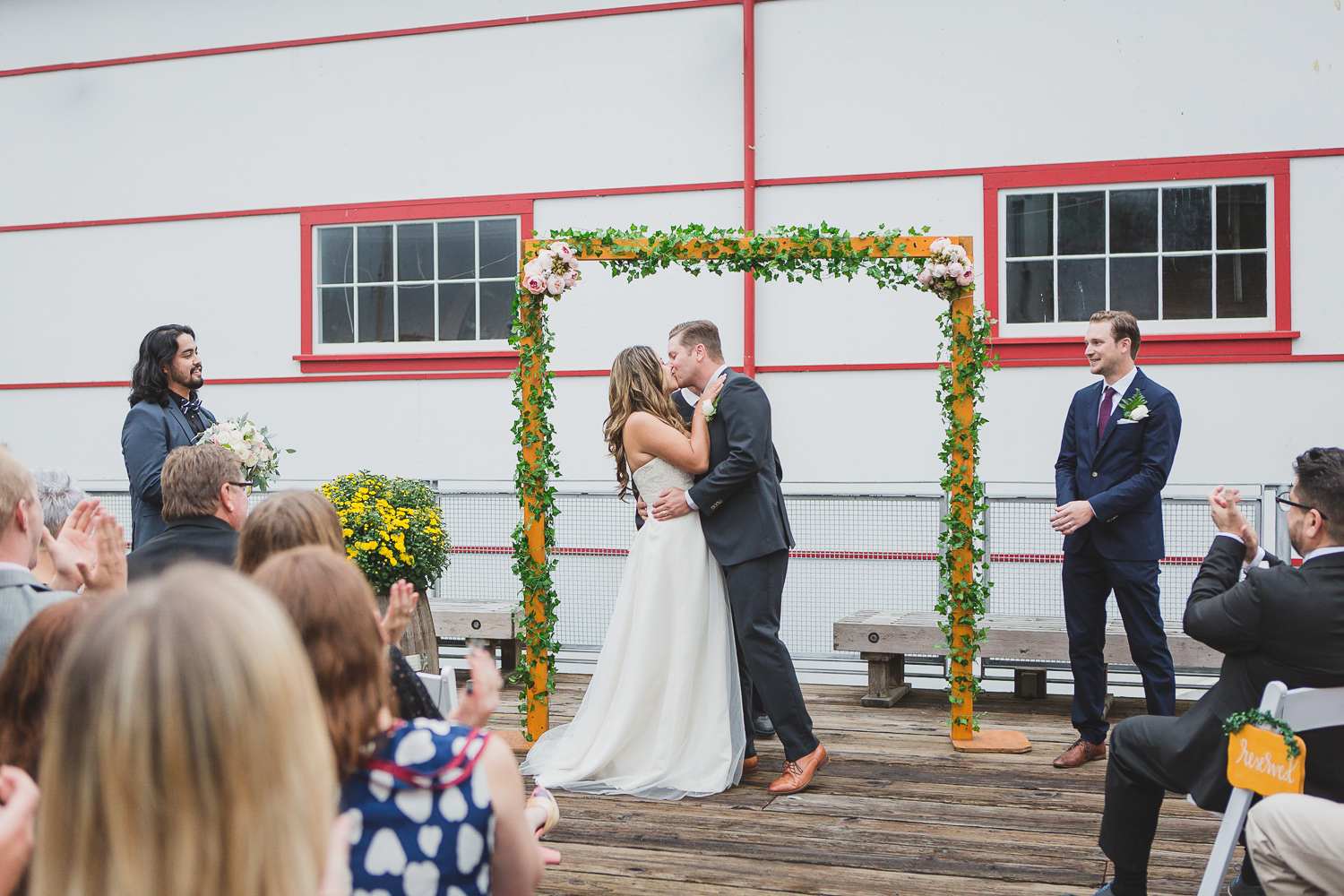 first kiss wedding ceremony vancouver