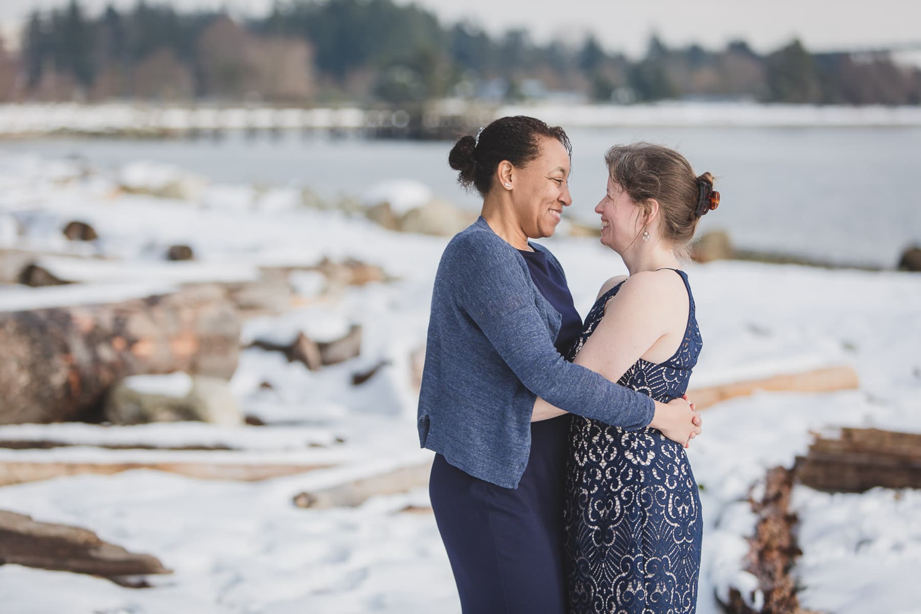 lgbtq wedding photographer vancouver winter wedding couple