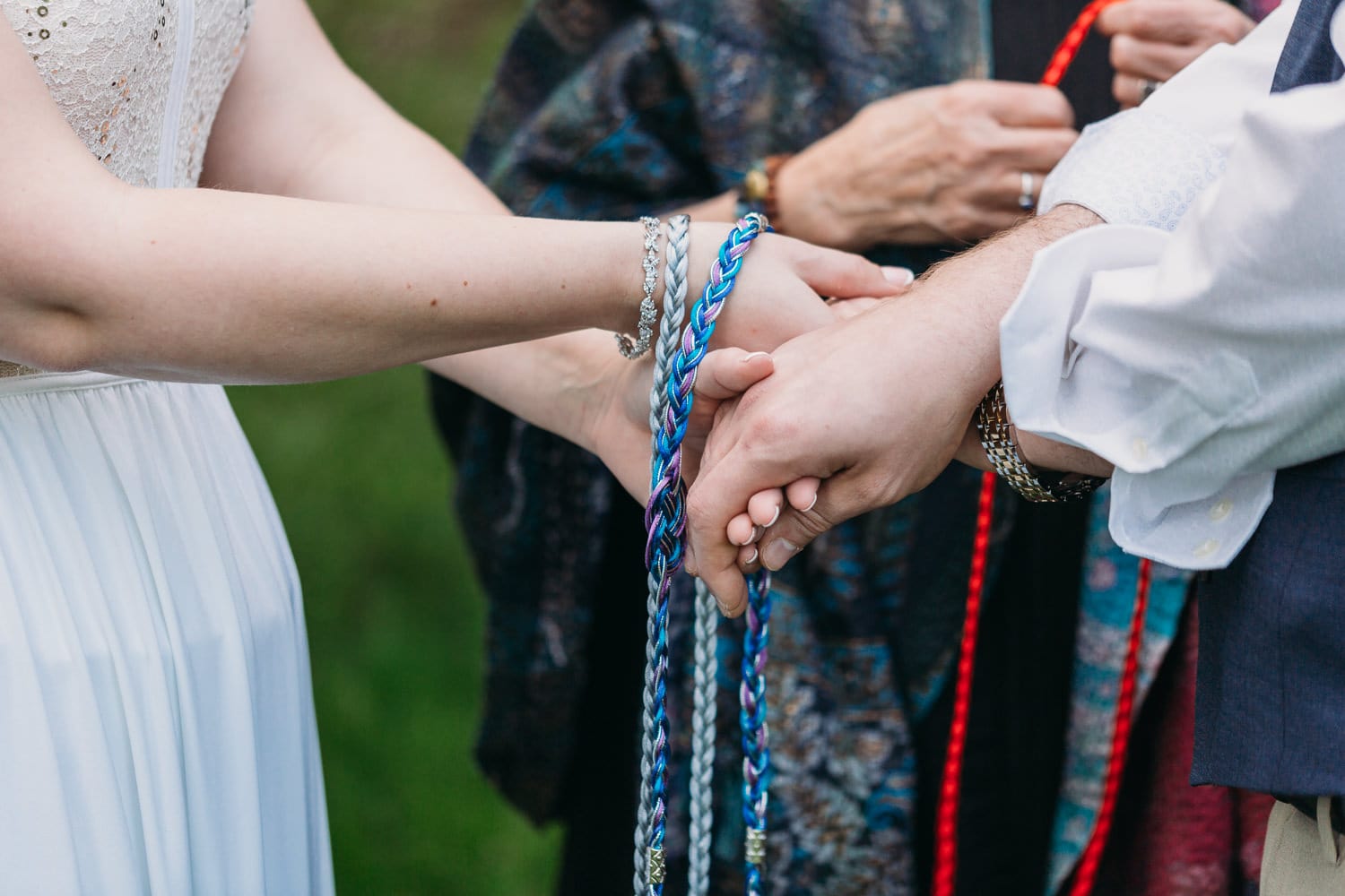 hand-fasting ceremony at campbell valley park elopement