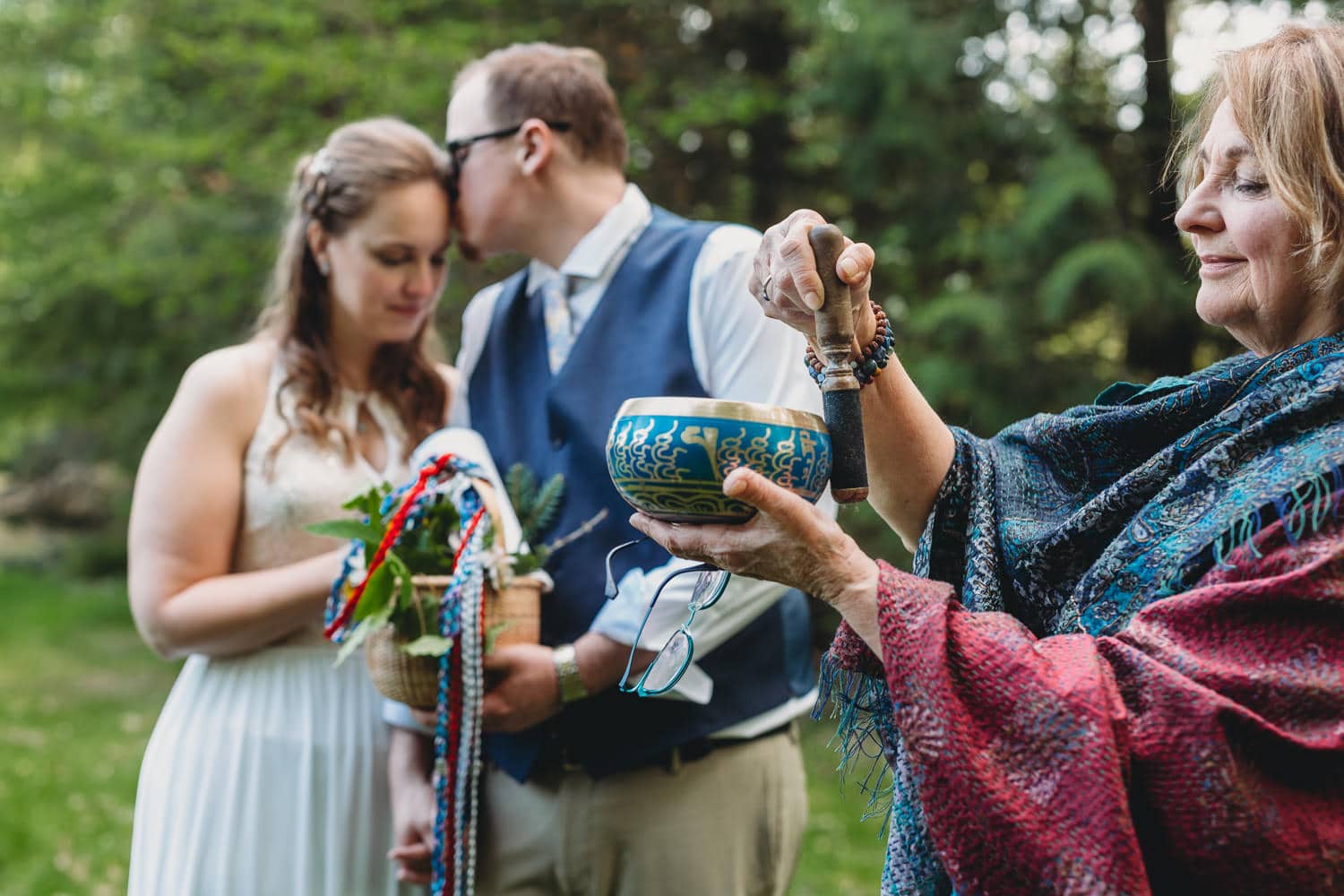 tibetan singing bowl at elopement with abegael of life threads