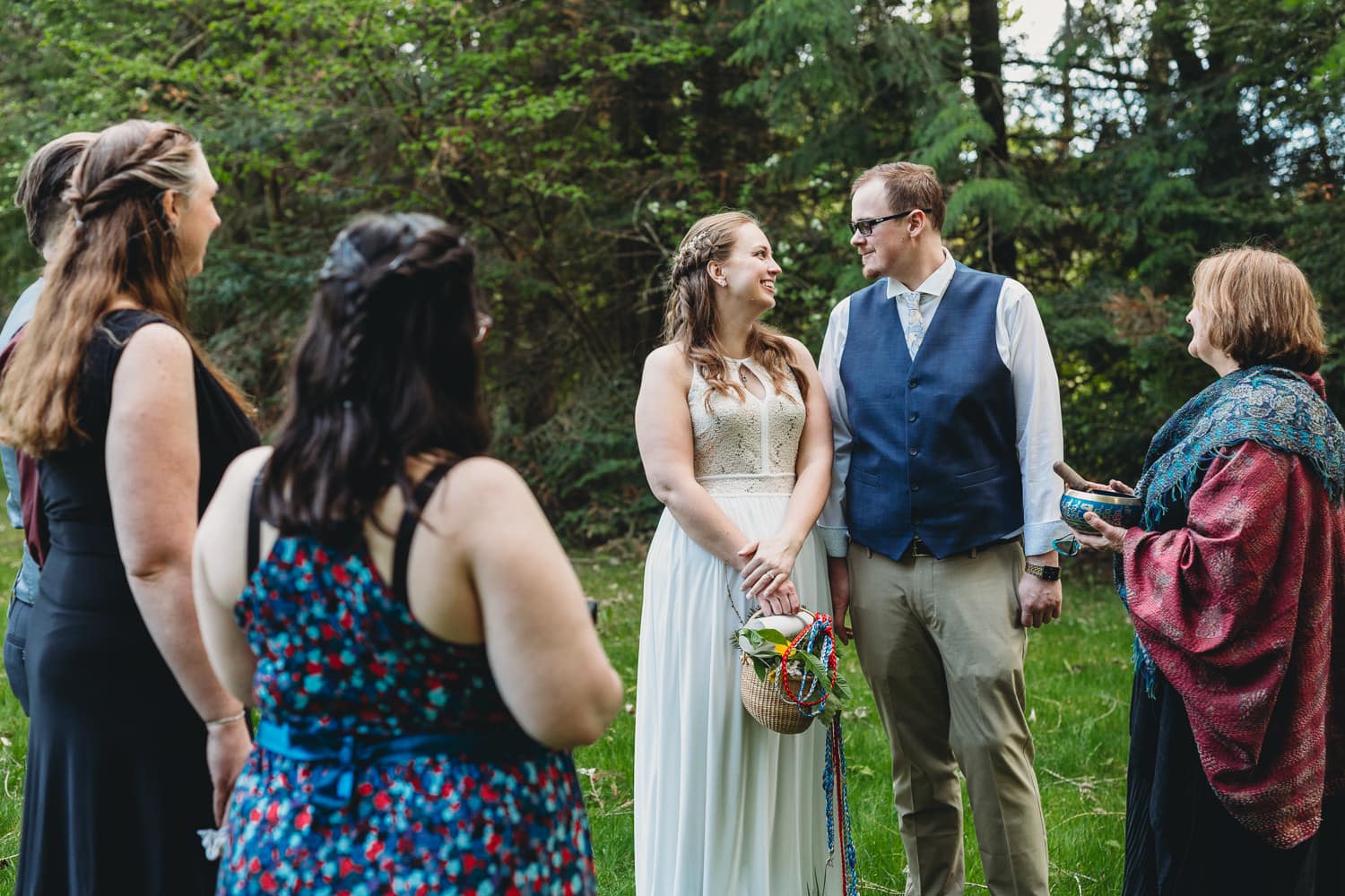 couple at pagan elopement ceremony vancouver
