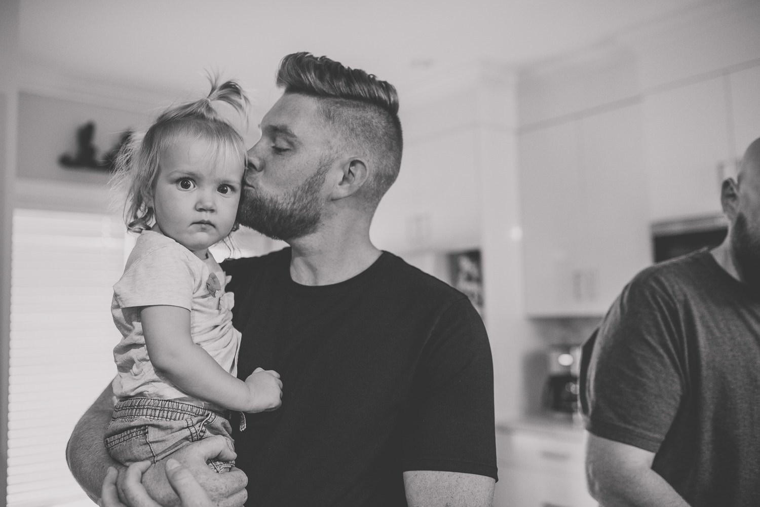 dad and daughter getting ready for wedding in pitt meadows