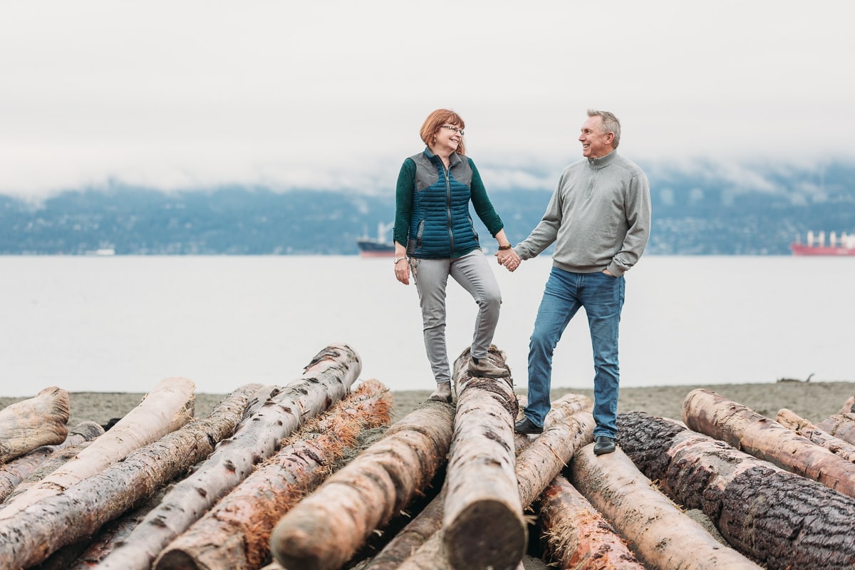 family photography with older couple in vancouver