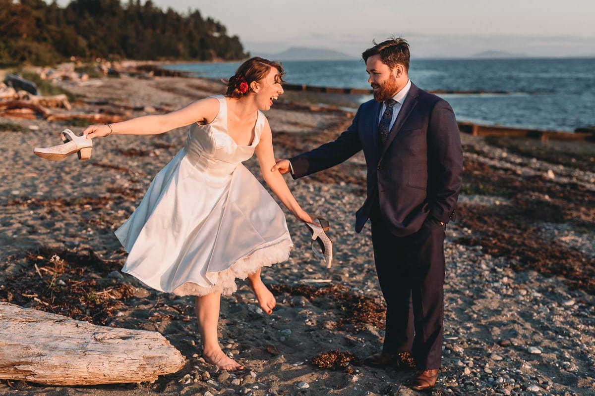 quirky fun wedding portraits in bc