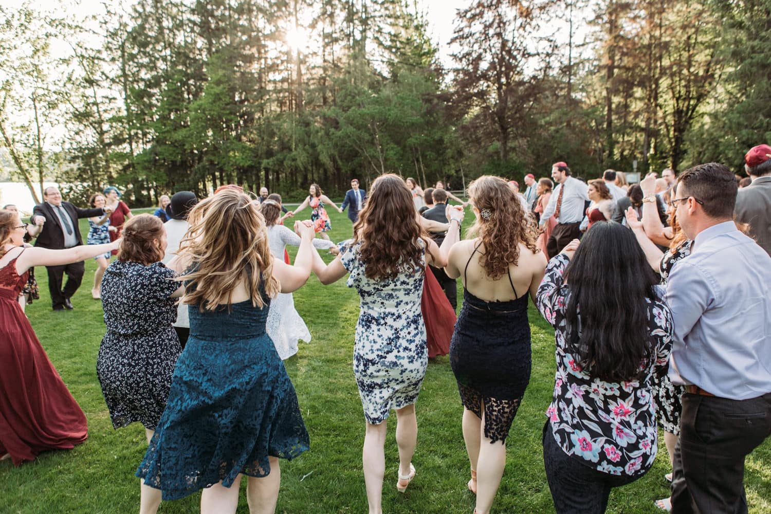 wedding hora at hart house in burnaby