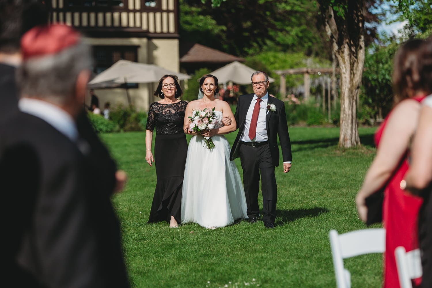 jewish bride entrance at lgbtq wedding vancouver