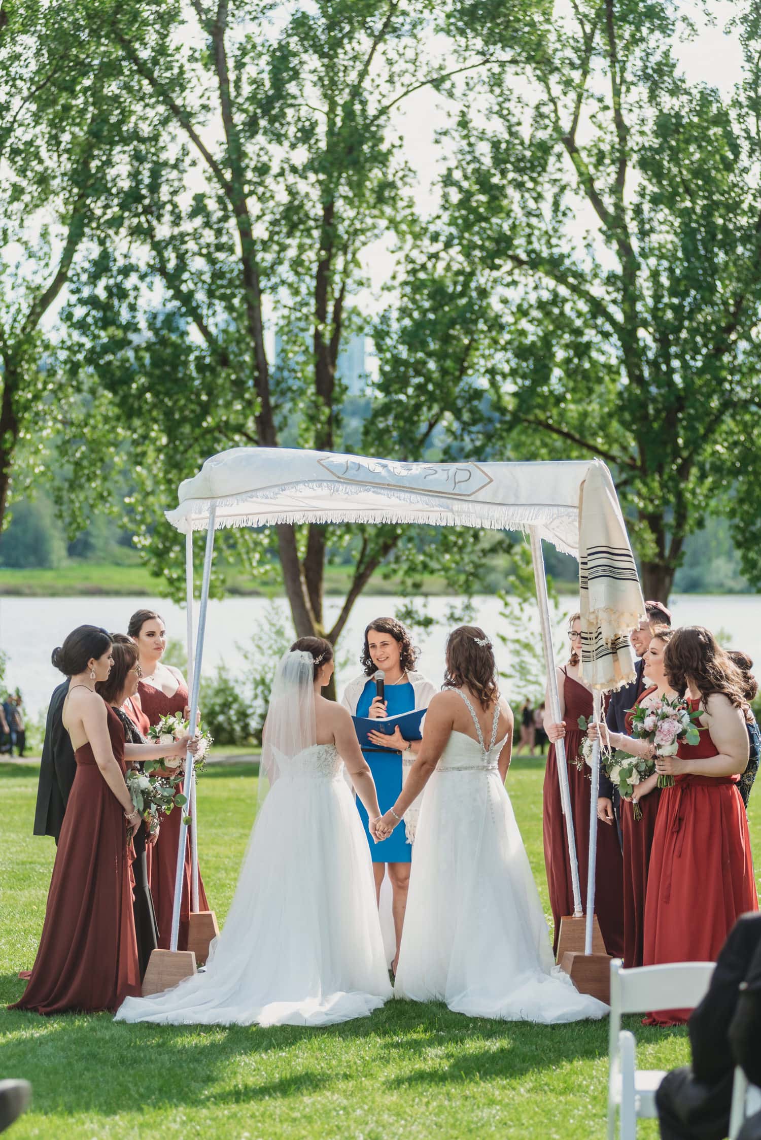 jewish chuppah wedding ceremony at hart house burnaby