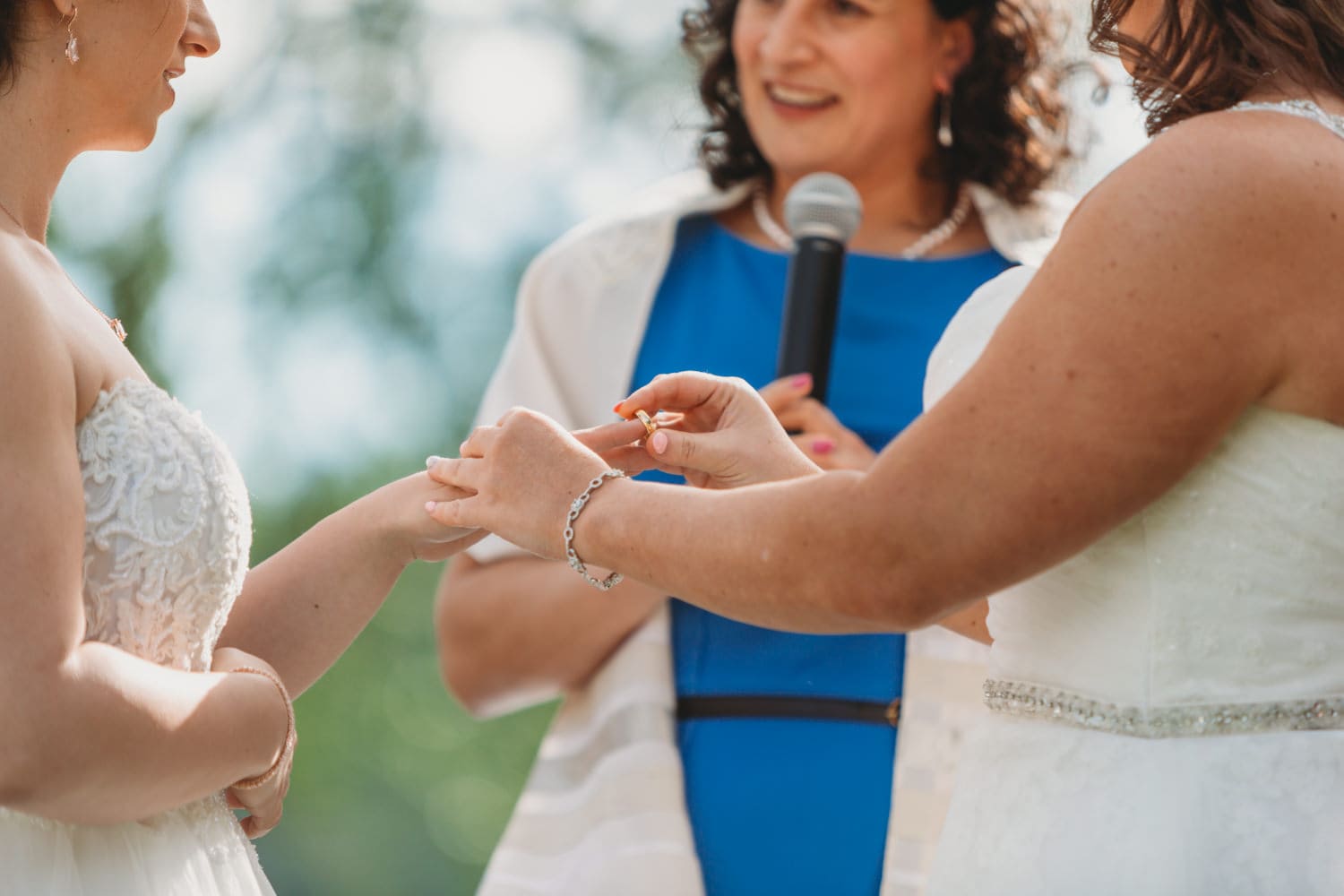 lgbtq wedding ring detail