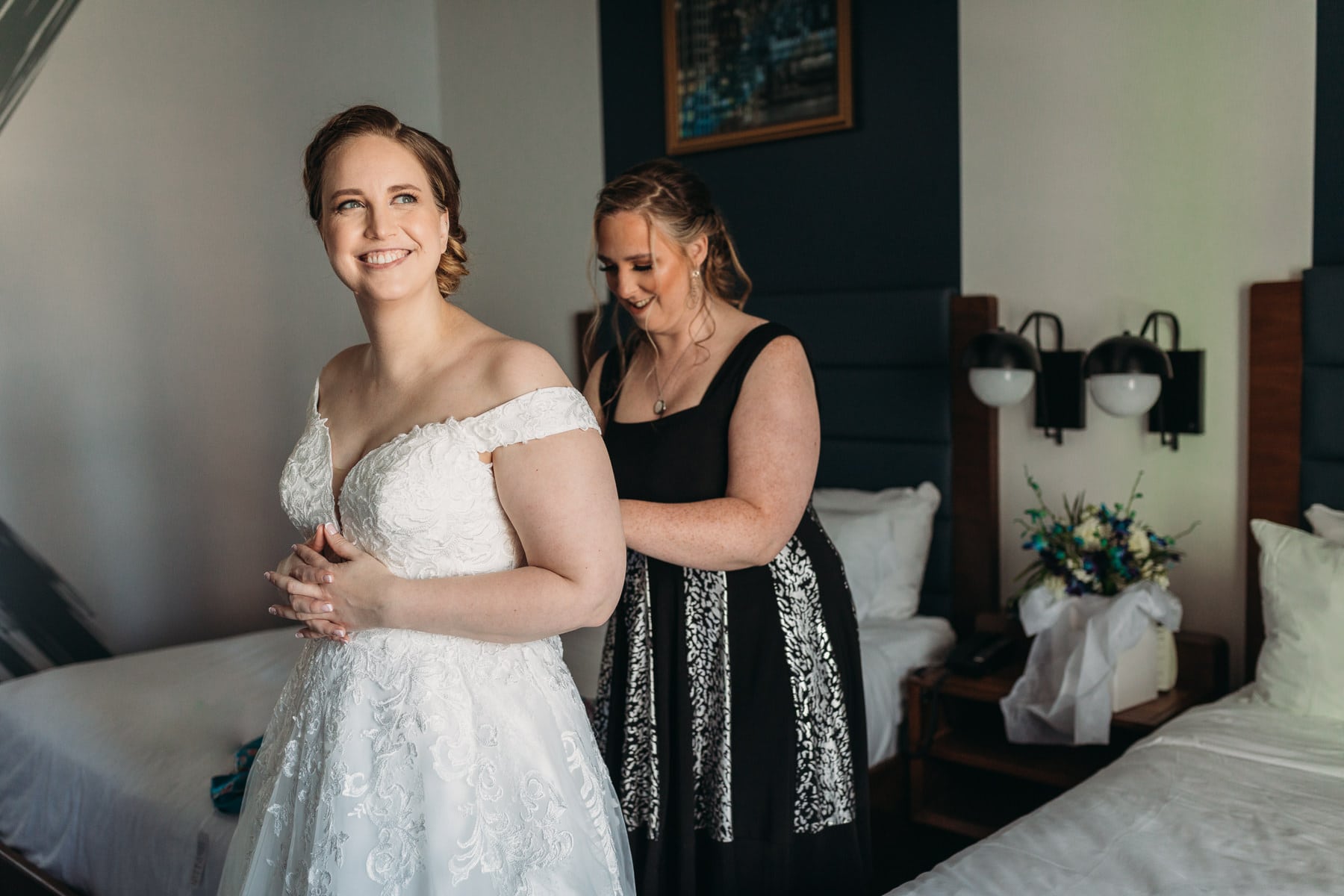 Hotel Belmont Vancouver wedding prep