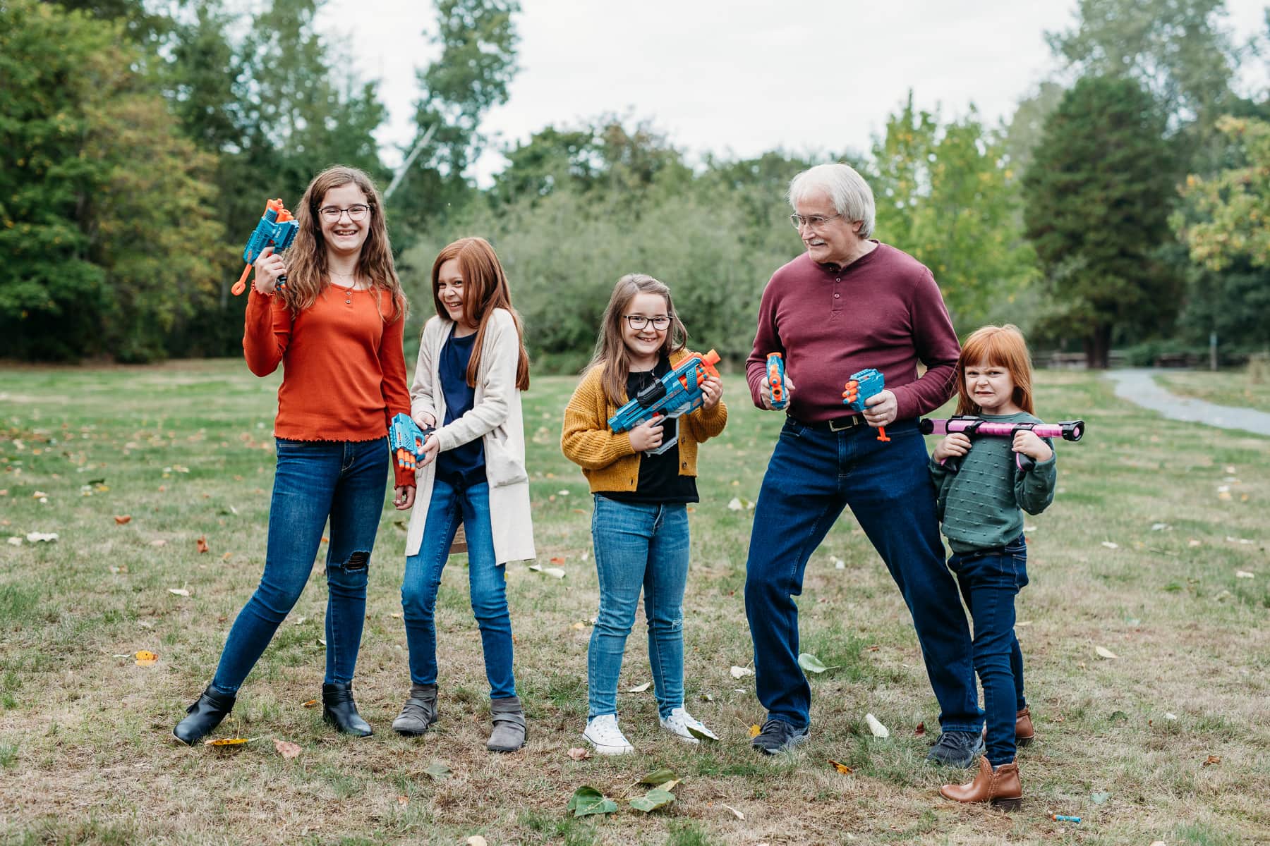 fall documentary family photos fraser valley nerf battle